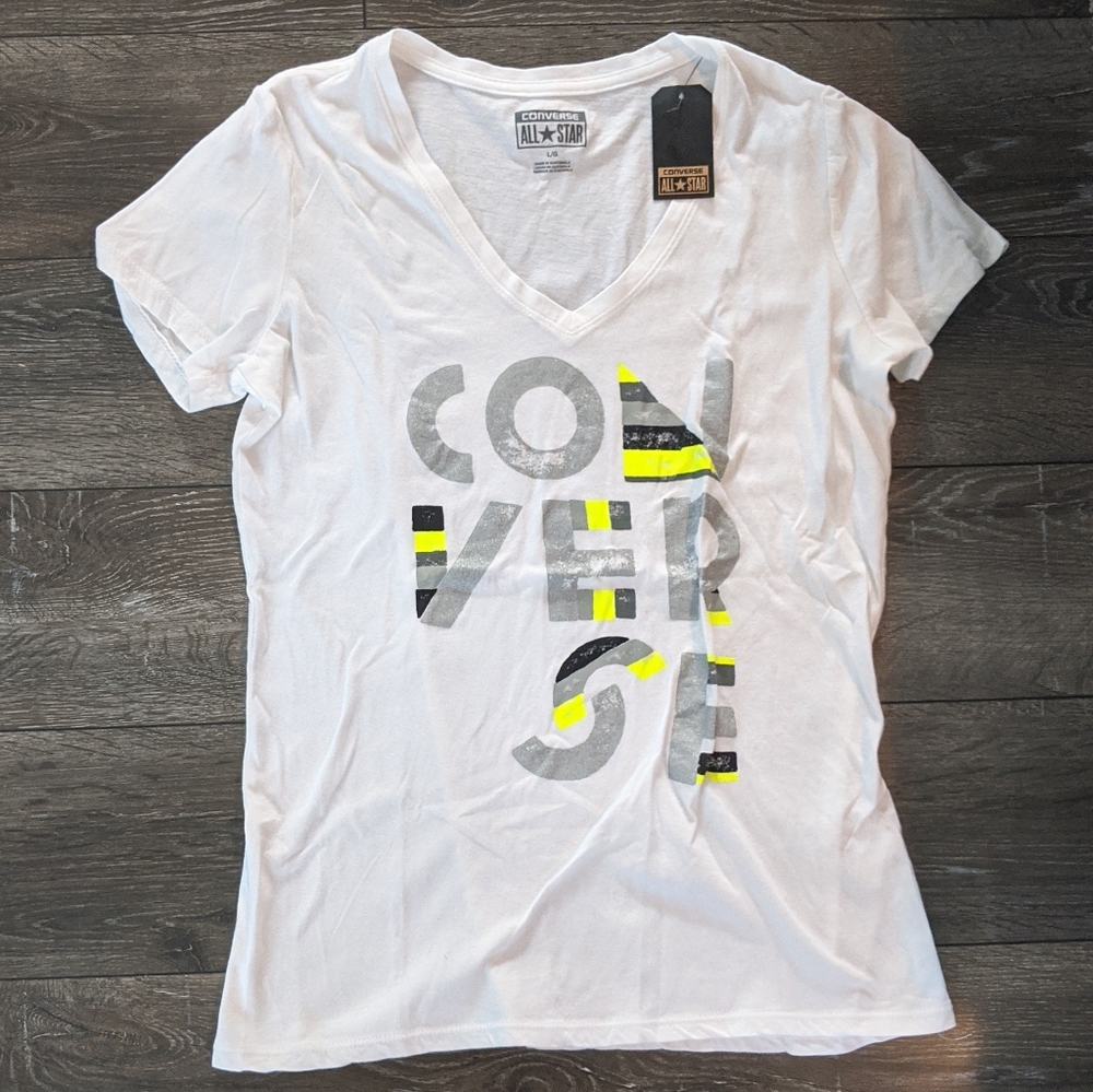 NWT Converse V-neck tee